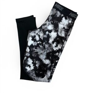 Nike Black and White Tie-Dye Leggings